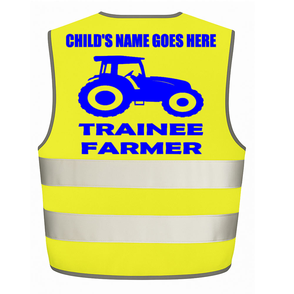 Trainee Farmer personalised Hi-visibilty childrens vest