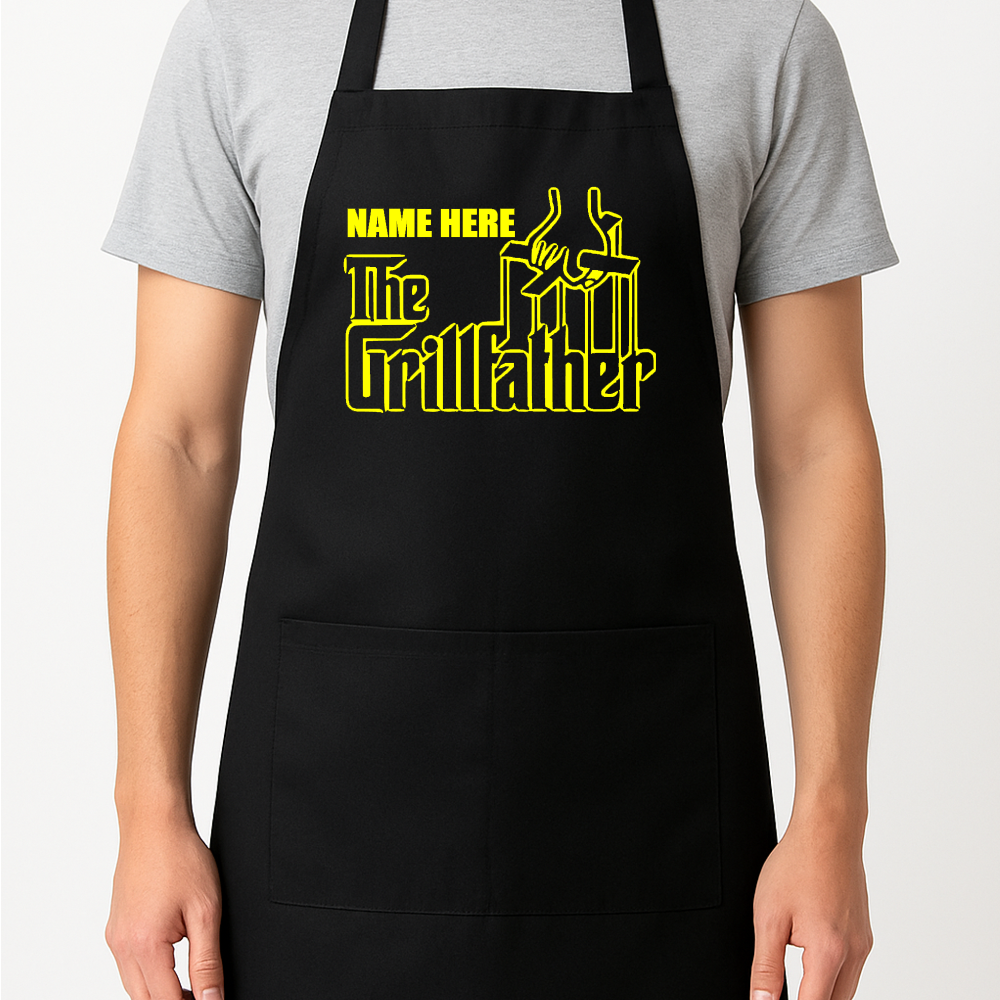 The Grillfather Personalised Apron Gift Present BBQ Barbecue