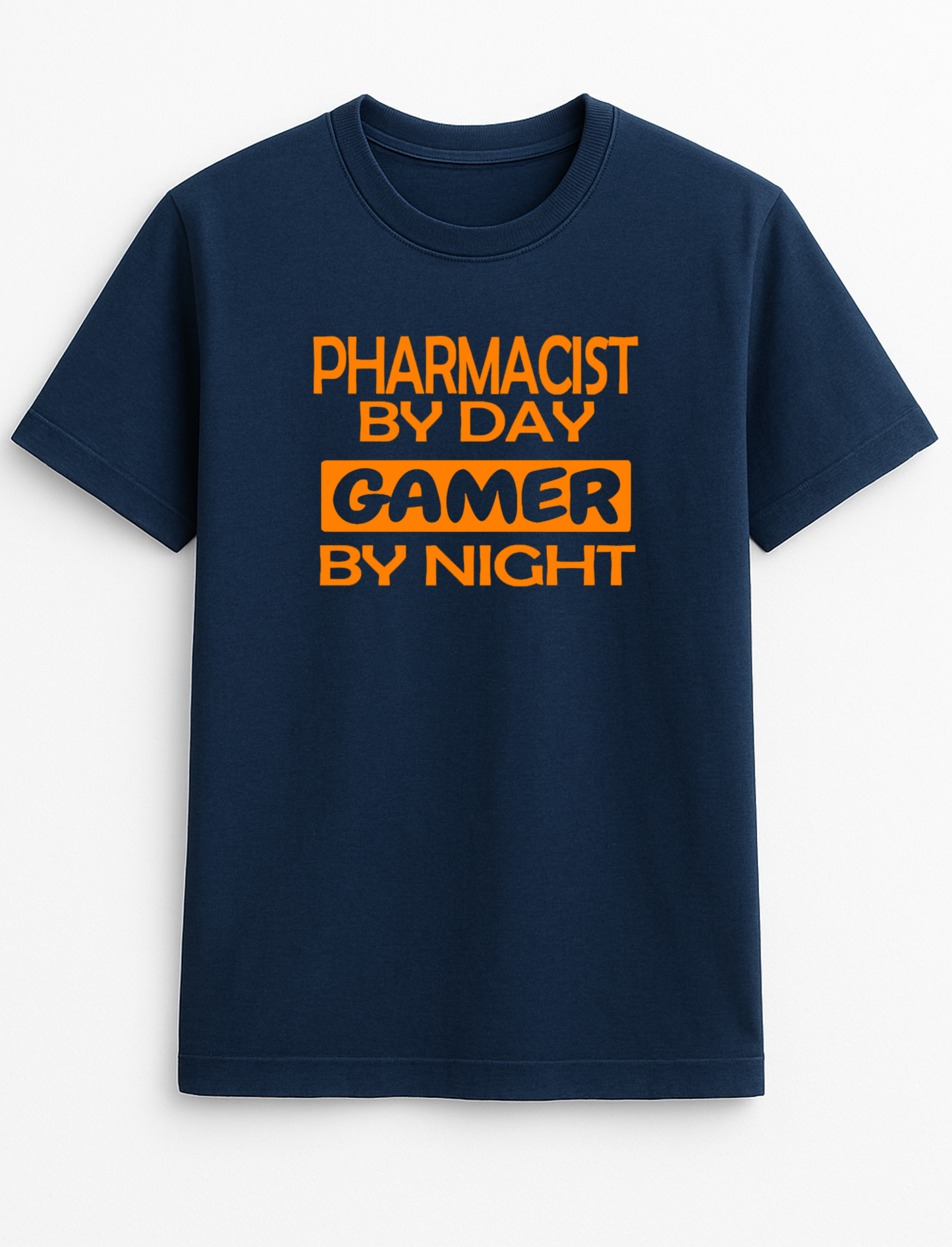 Your Job/Hobby by Day Gamer by Night Cheeky Funny Humour Slogan Personalised Colours Unisex T-Shirt Gift Black