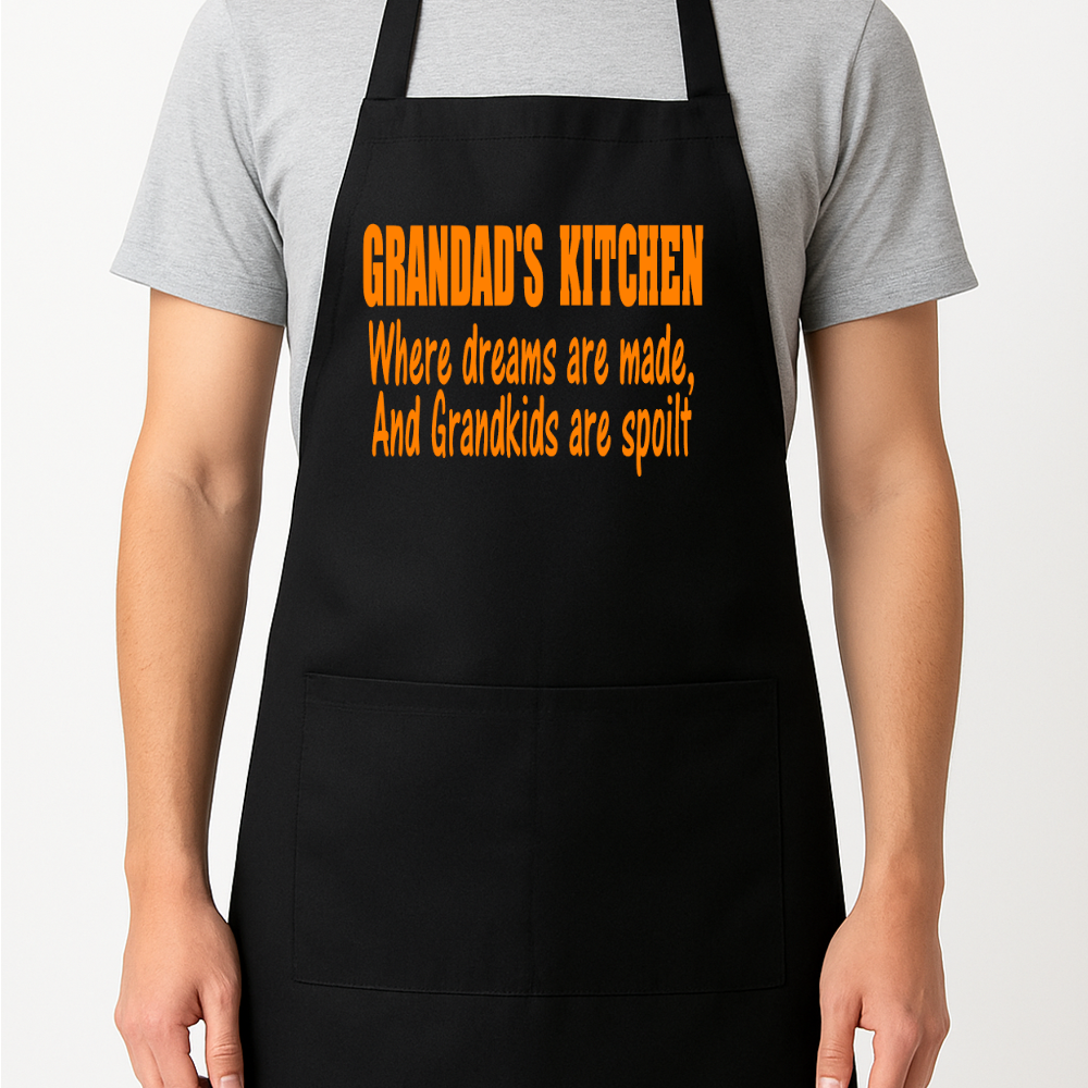 Grandad's Kitchen Apron Gift Present Barbeque Grandpa Granda Pops