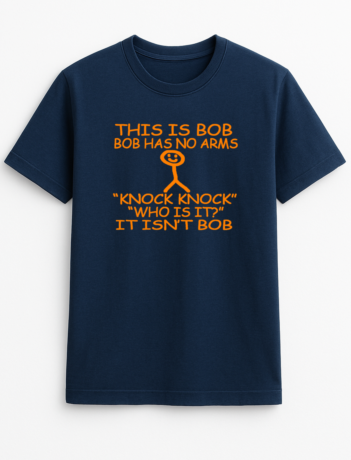 This is Bob Knock Knock Cheeky Funny Humour Slogan Personalised Colours Unisex T-Shirt Gift Black
