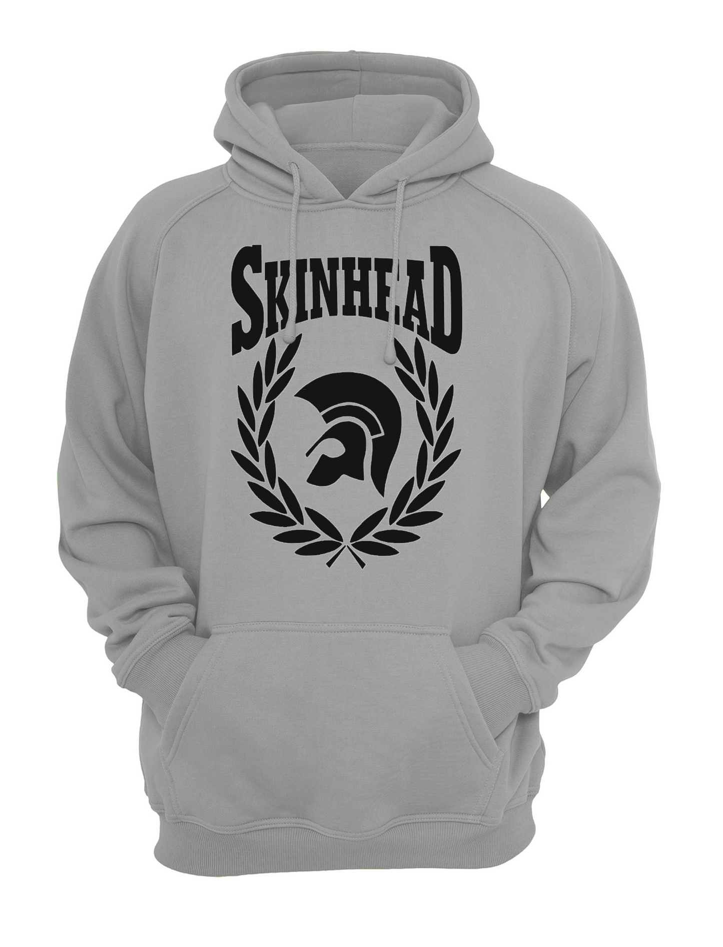 Skinhead Trojan Slogan Unisex Casual Novelty Hoody Hoodie Sweatshirt Black
