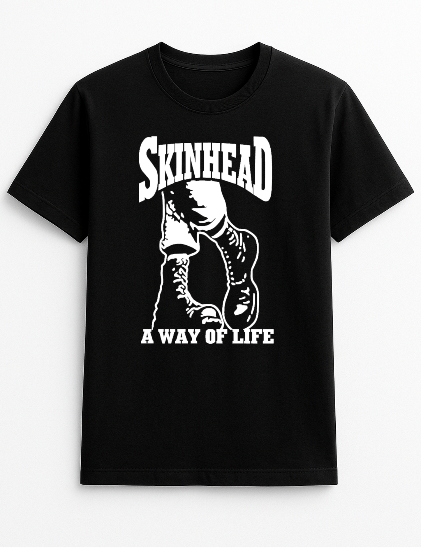 Skinhead A Way of Life Slogan Personalised Colours Unisex T-Shirt Top Tee Gift Black Size S-XXL Available