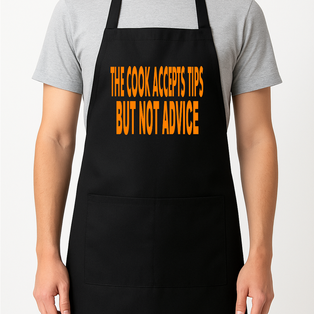 Accepts Tips But Not Advice Apron Gift Present Barbeque