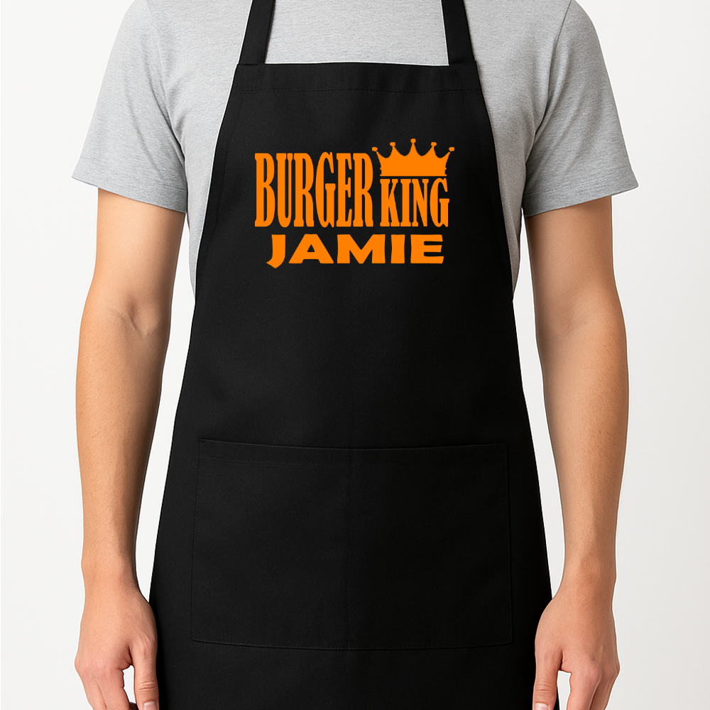 Burger-King Personalised Apron Gift Present Barbeque