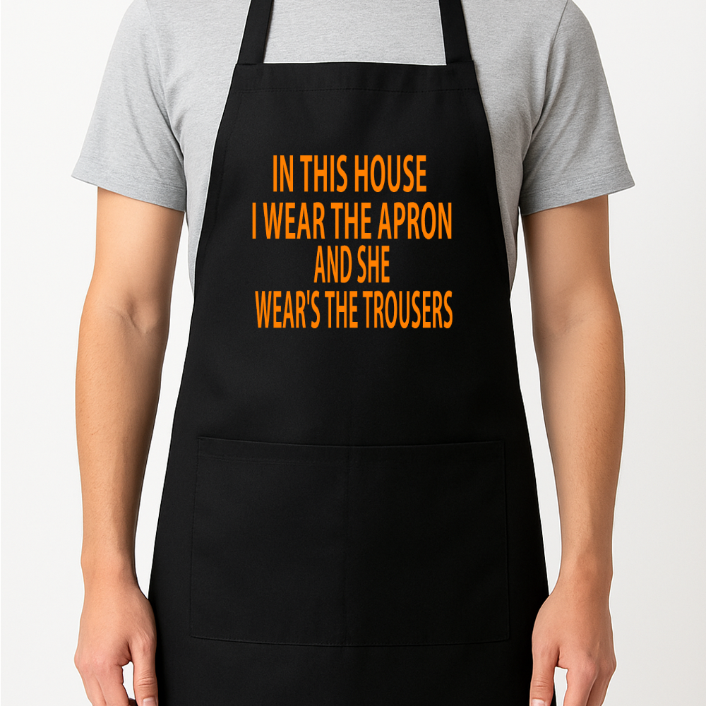 In This House I Wear The Apron Gift Present Barbeque