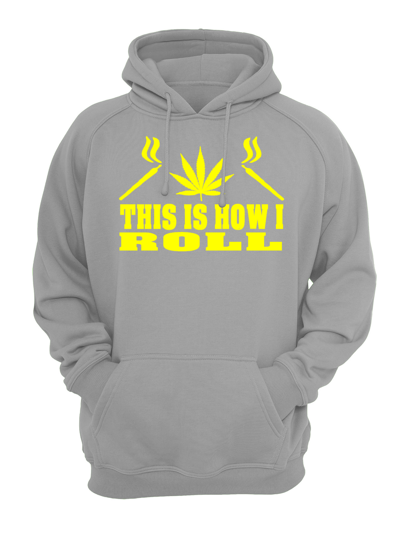 This is How I Roll Slogan Unisex Casual Novelty Hoody Hoodie Sweatshirt Black