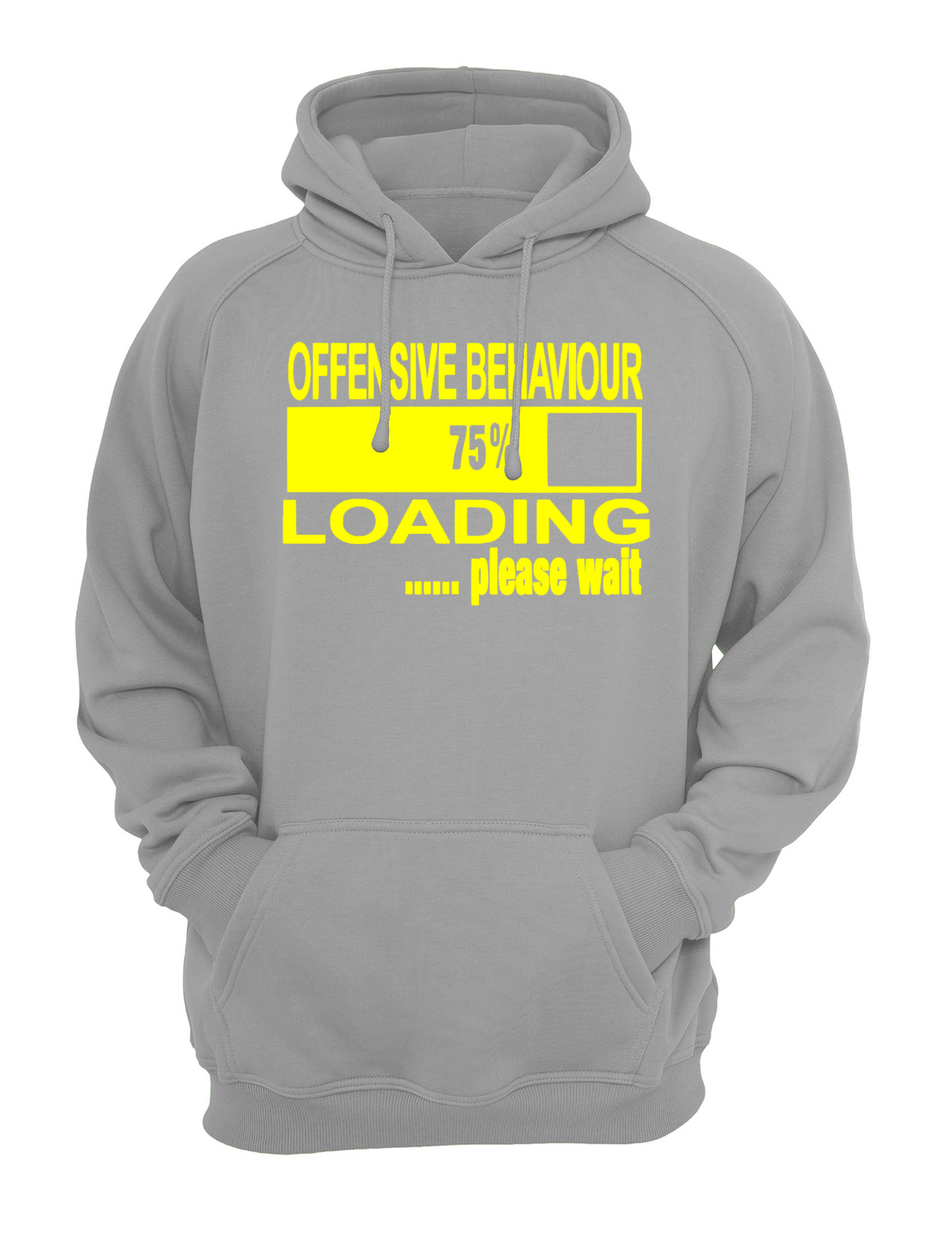 Offensive Behaviour Loading Slogan Unisex Casual Hoody, Sweatshirt, Sweat Black, Grey