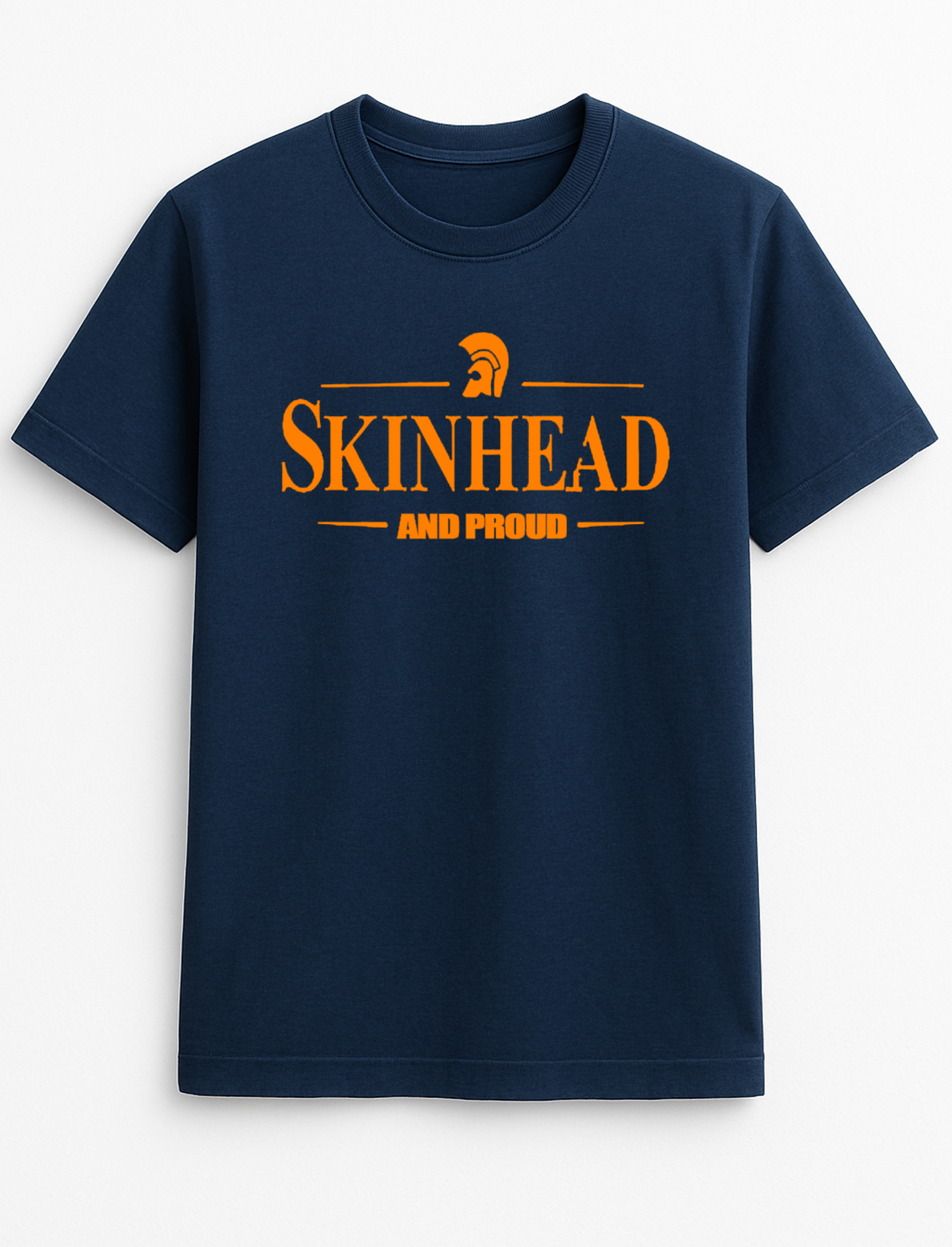 Skinhead and Proud Slogan Personalised Colours Unisex T-Shirt Gift Black