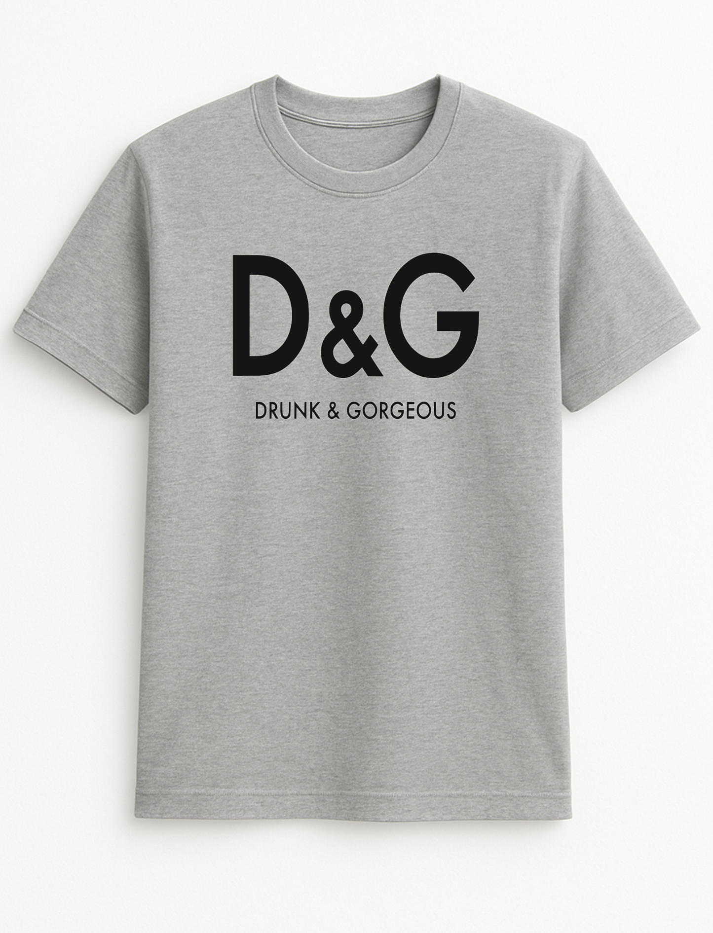 D&G Drunk & Gorgeous Humorous Funny Slogan Personalised Colours Unisex T-Shirt Gift Black