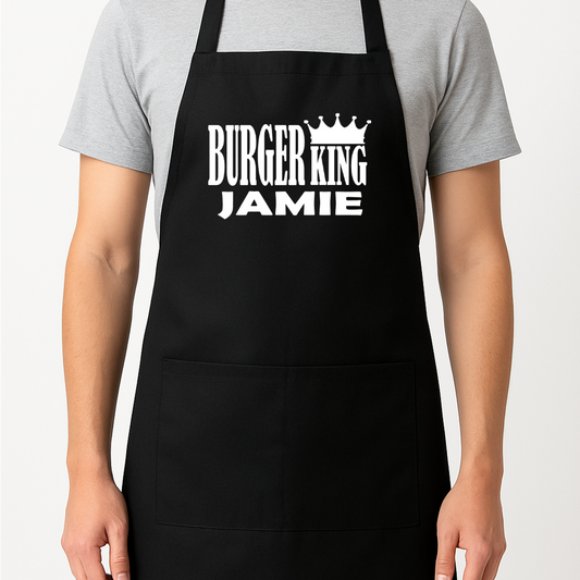 Burger-King Personalised Apron Gift Present Barbeque