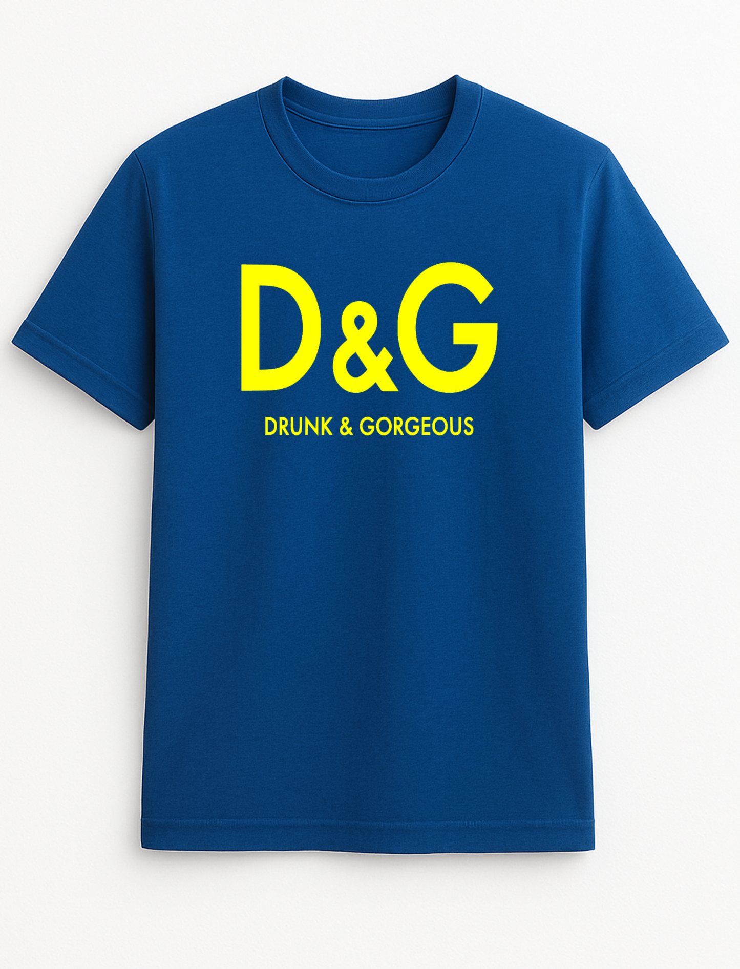 D&G Drunk & Gorgeous Humorous Funny Slogan Personalised Colours Unisex T-Shirt Gift Black