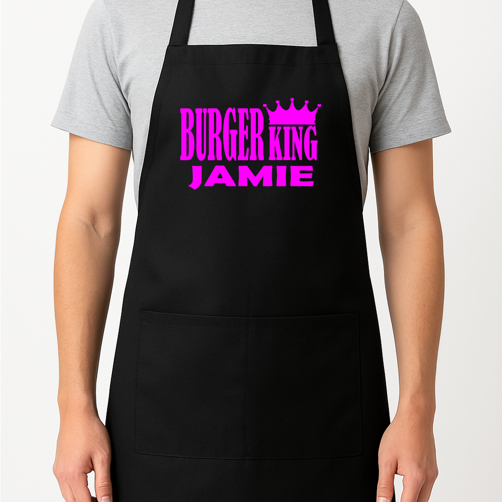 Burger-King Personalised Apron Gift Present Barbeque