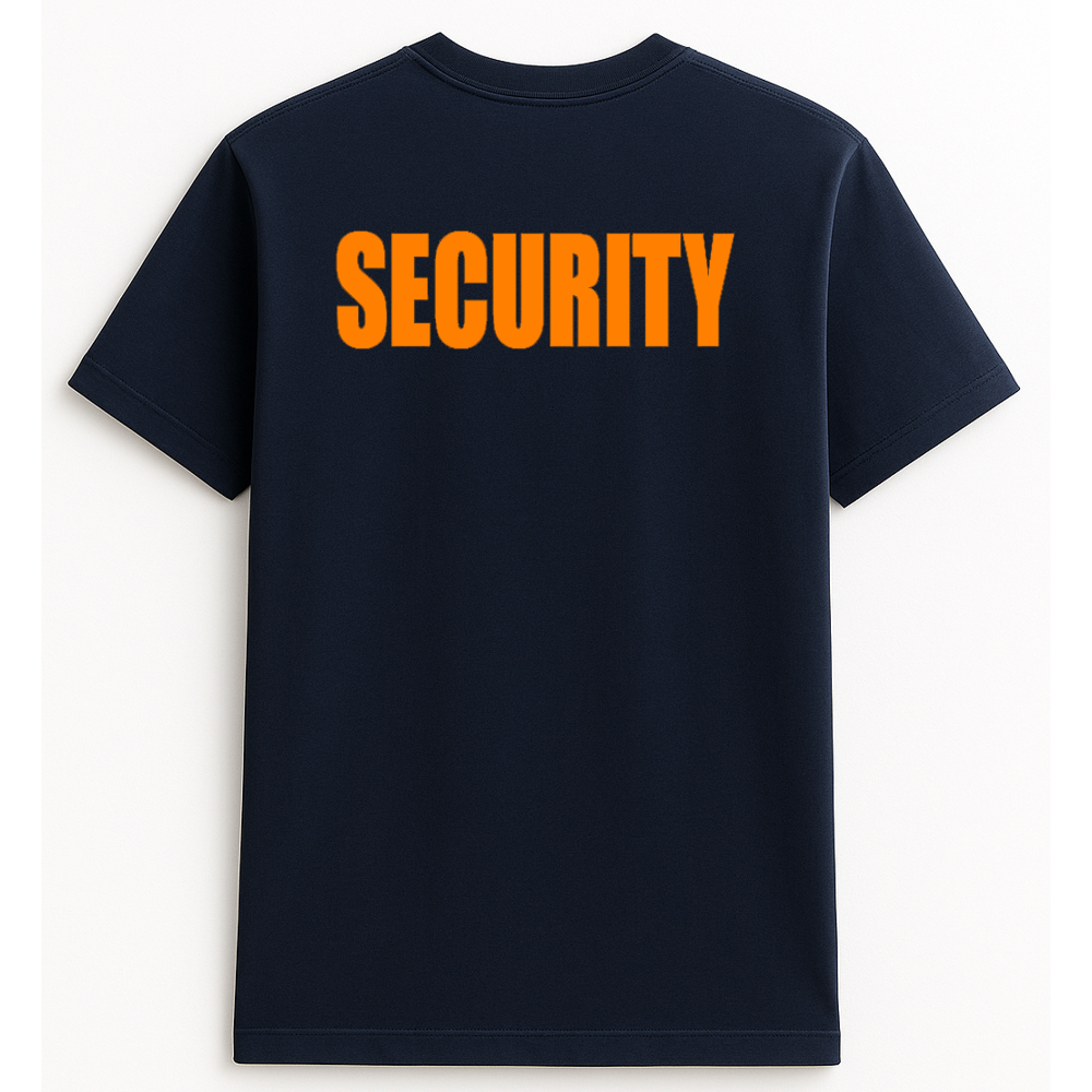 Security T-Shirt – Professional Guard Uniform Tee | Durable & Comfortable (Front & Back) Black