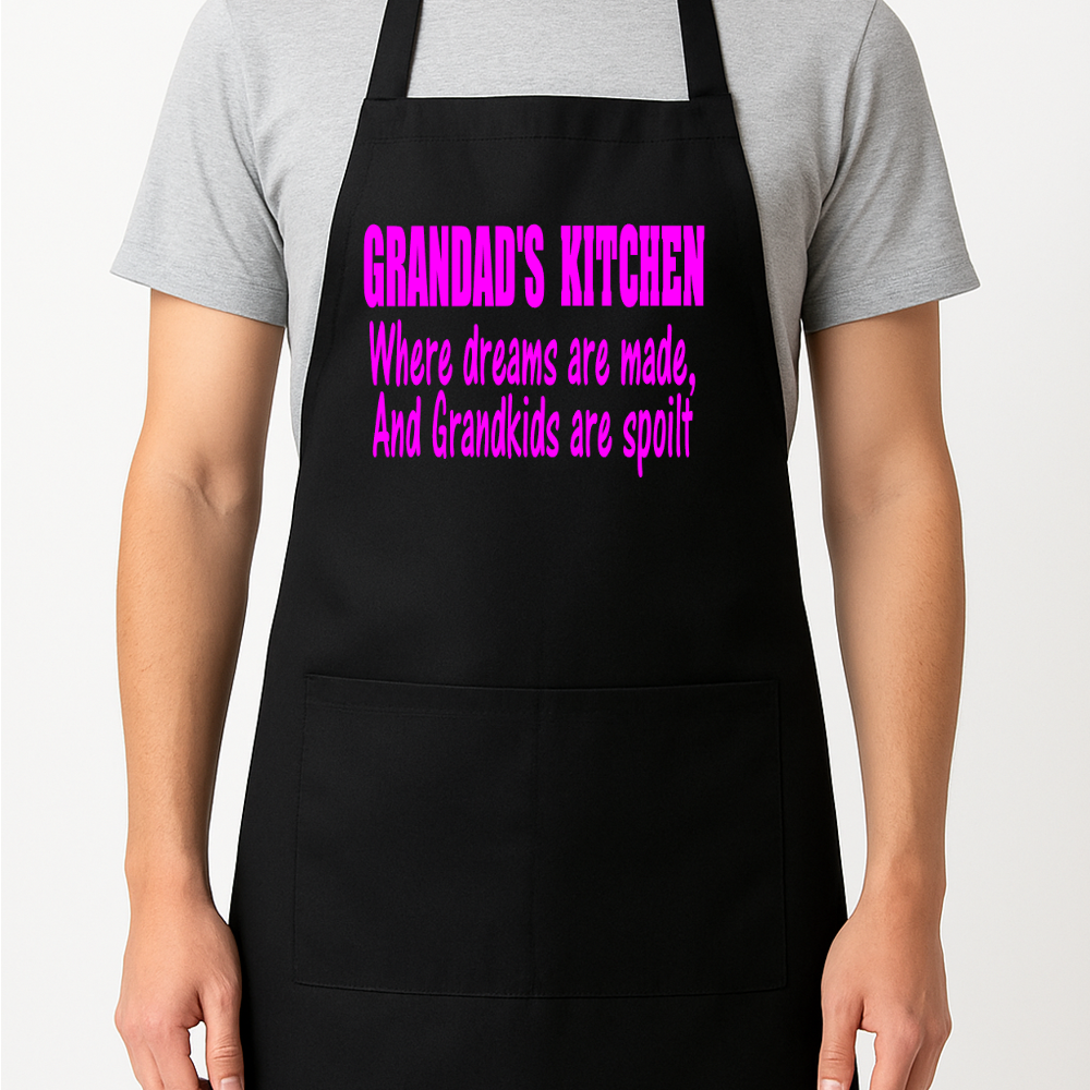 Grandad's Kitchen Apron Gift Present Barbeque Grandpa Granda Pops