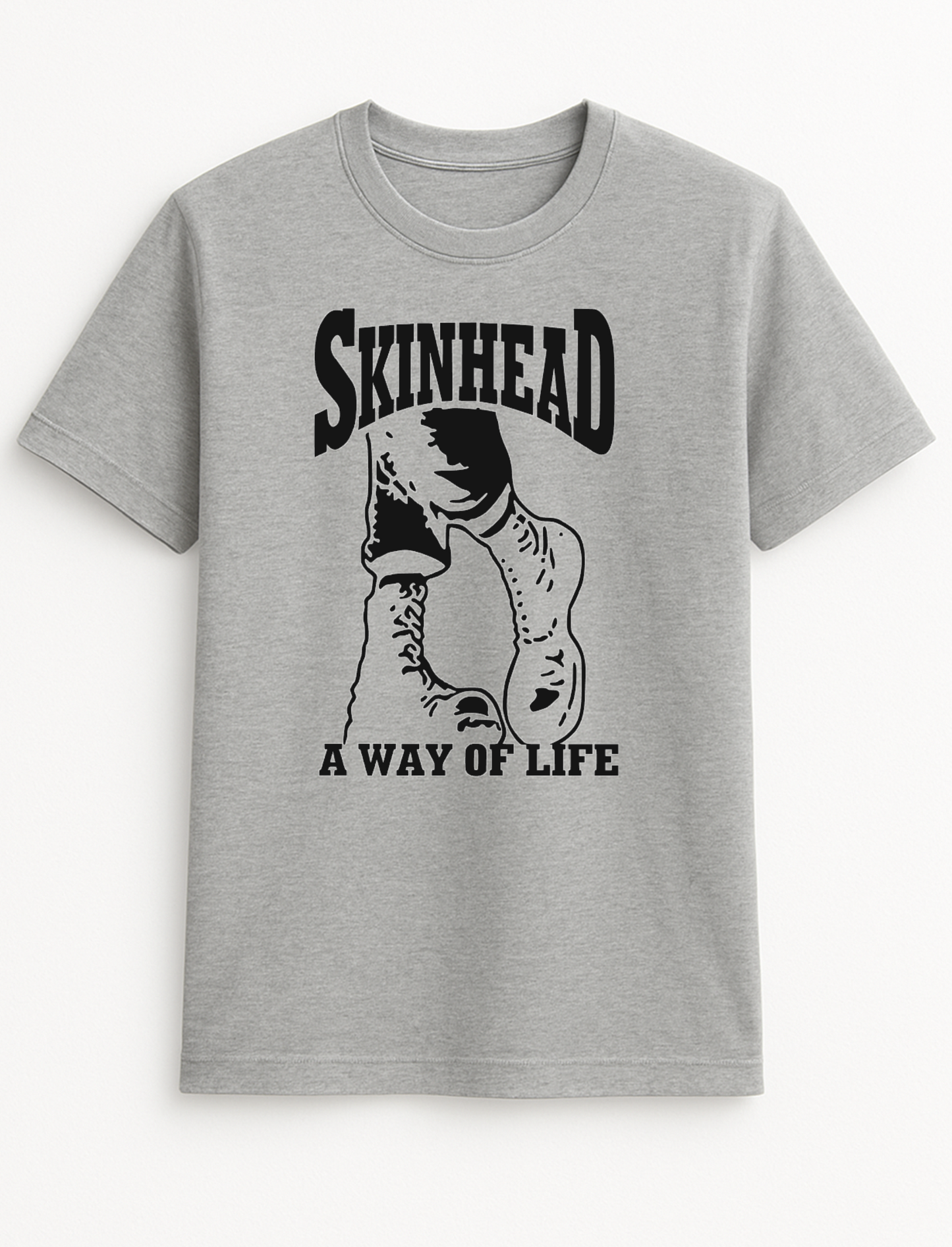 Skinhead A Way of Life Slogan Personalised Colours Unisex T-Shirt Top Tee Gift Black Size S-XXL Available