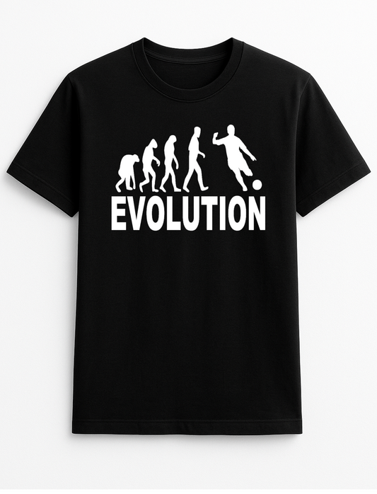 Evolution Football Slogan Funny Humour Slogan Personalised Colours Unisex T-Shirt Gift Black