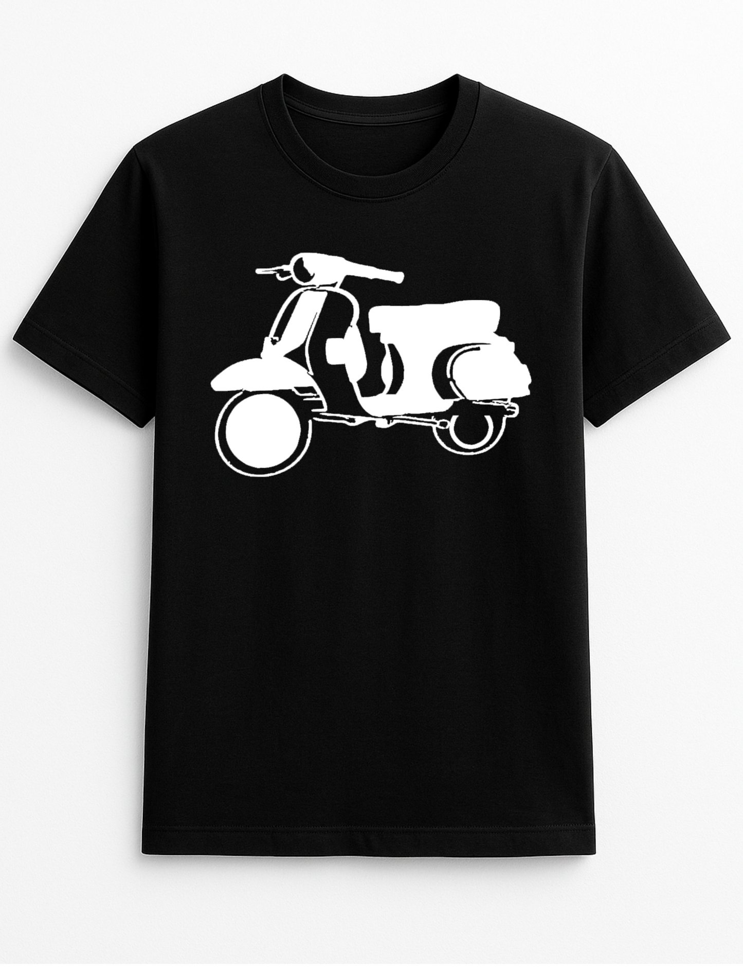 Mod Scooter Humorous Funny Slogan Personalised Colours Unisex T-Shirt Gift Black