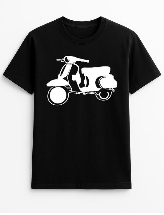 Mod Scooter Humorous Funny Slogan Personalised Colours Unisex T-Shirt Gift Black