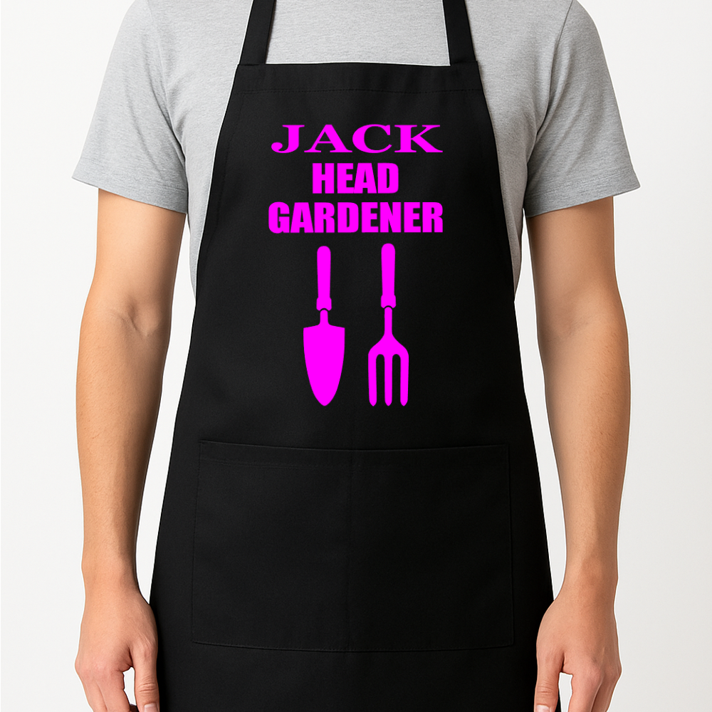 Head Gardener Personalised Apron Gift Present Barbeque