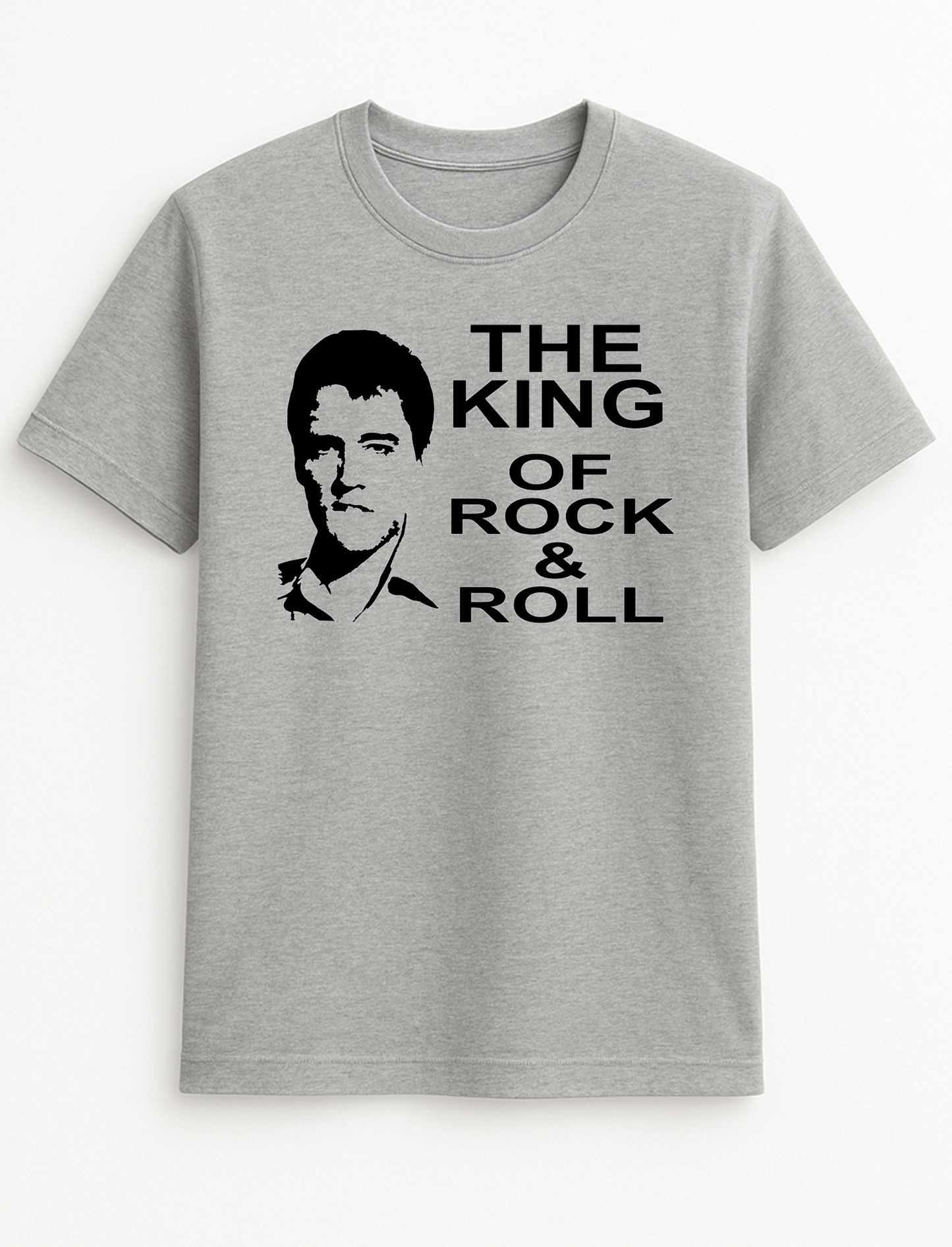 Presley The King of Rock and Roll Personalised Colours Unisex T-Shirt Gift Black