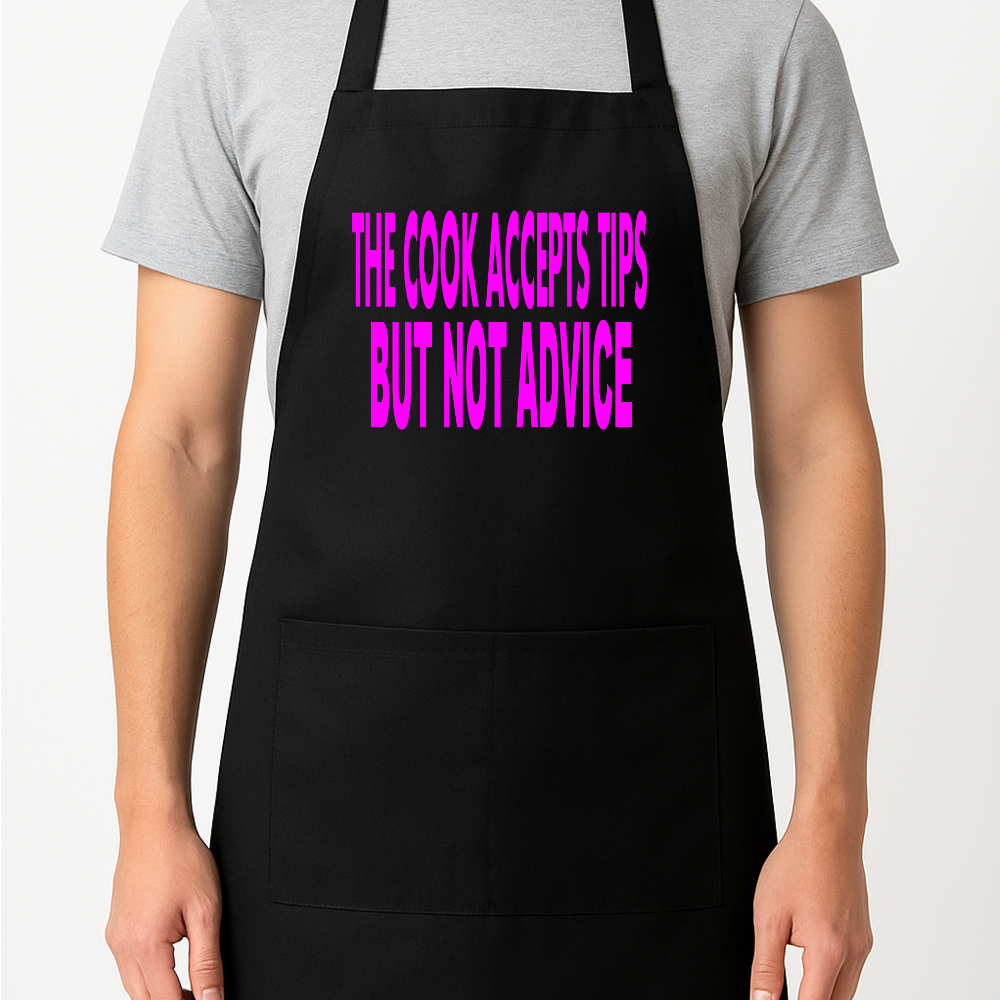 Accepts Tips But Not Advice Apron Gift Present Barbeque