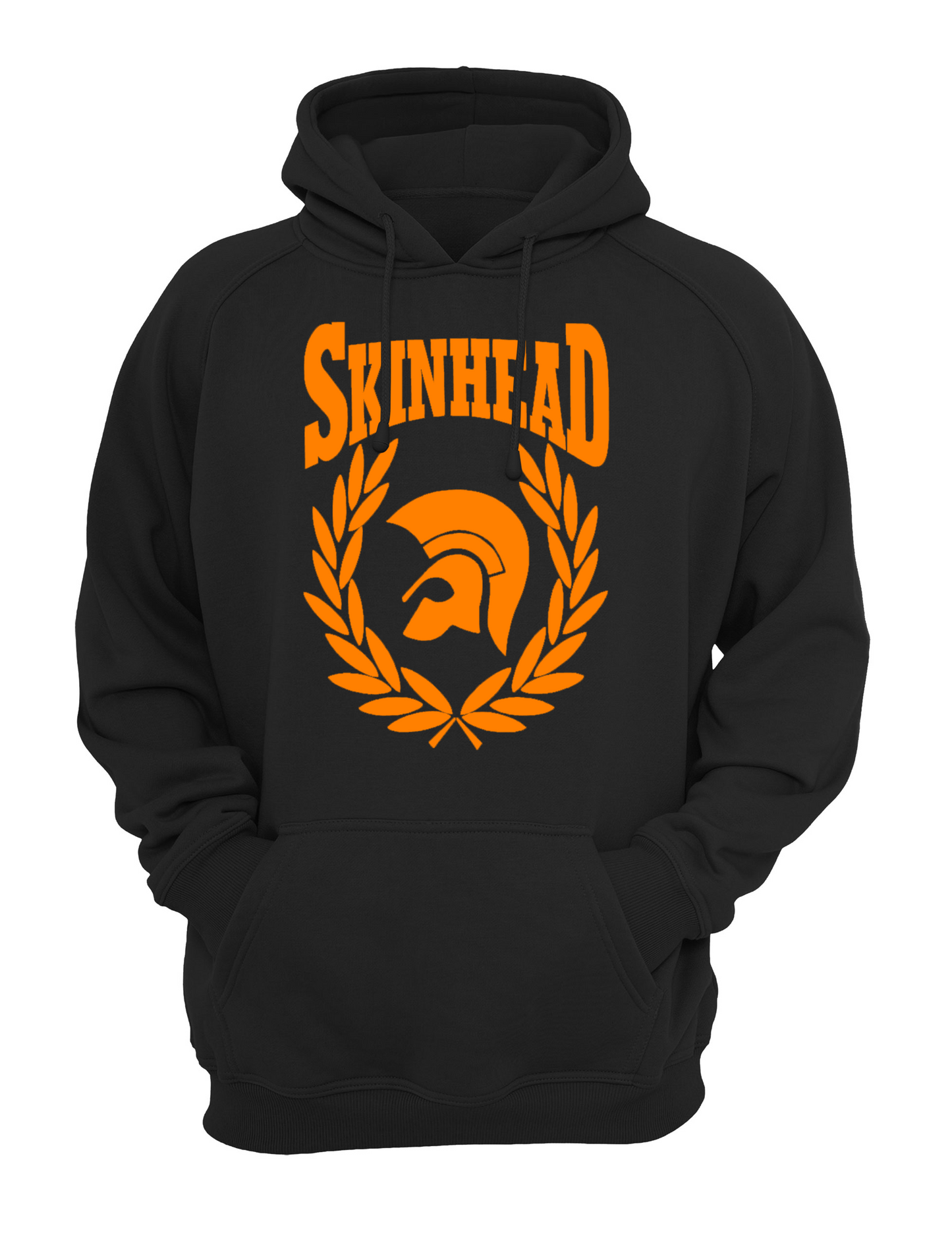 Skinhead Trojan Slogan Unisex Casual Novelty Hoody Hoodie Sweatshirt Black