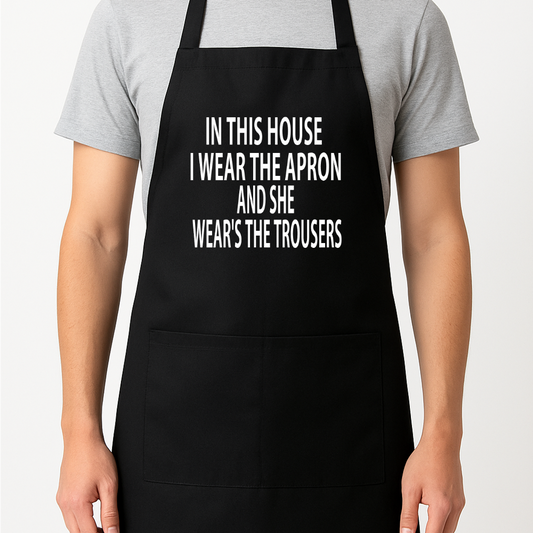 In This House I Wear The Apron Gift Present Barbeque