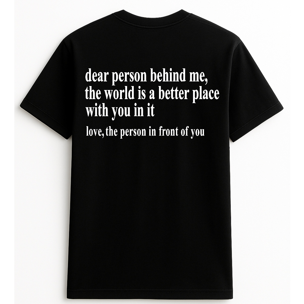 You are Enough Mental Health Awareness Front and Back Slogan Personalised Colours Unisex T-Shirt Gift Black