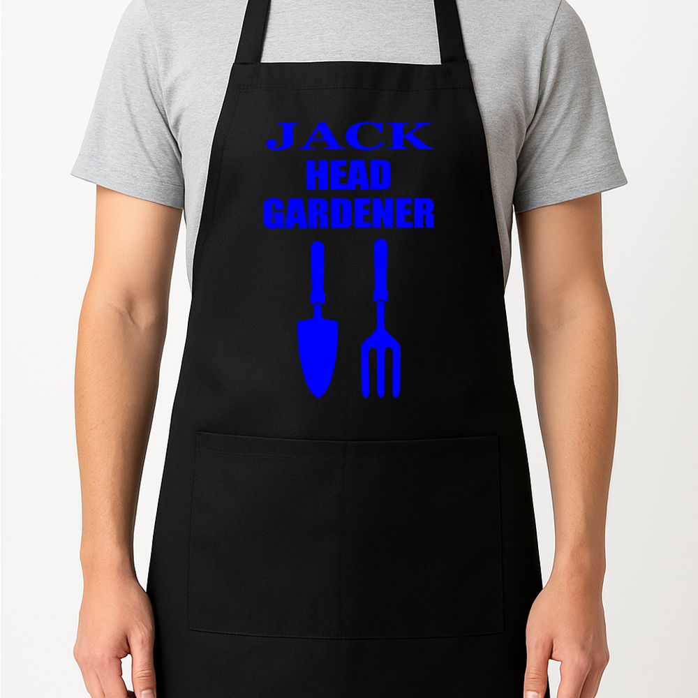 Head Gardener Personalised Apron Gift Present Barbeque