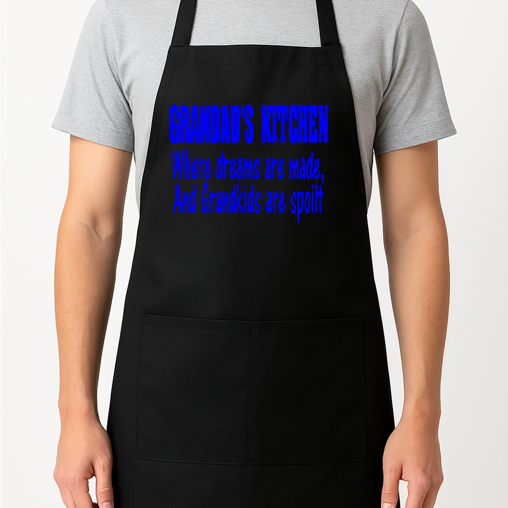 Grandad's Kitchen Apron Gift Present Barbeque Grandpa Granda Pops