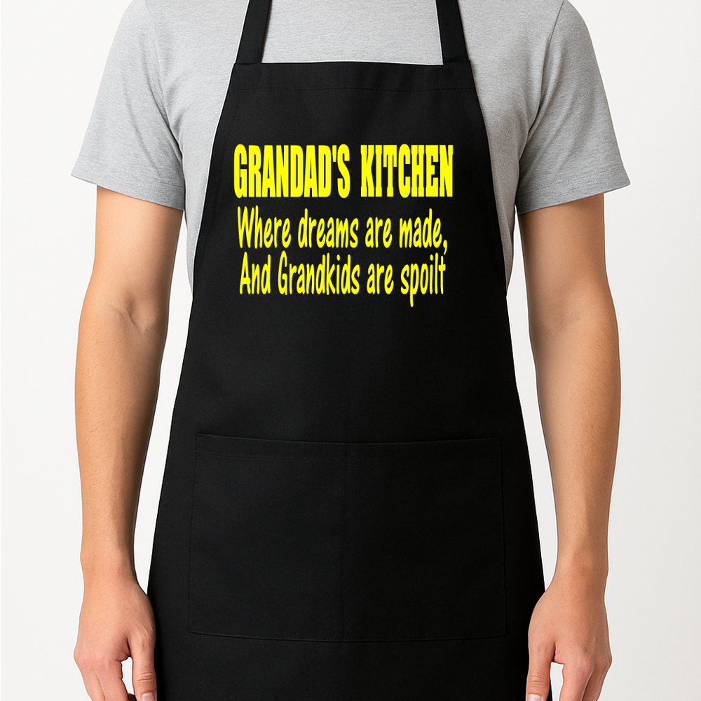 Grandad's Kitchen Apron Gift Present Barbeque Grandpa Granda Pops