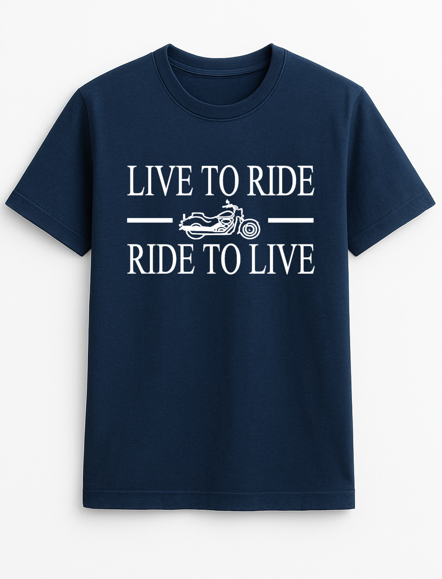 Live to Ride Ride to Live Humorous Funny Slogan Personalised Colours Unisex T-Shirt Gift Black