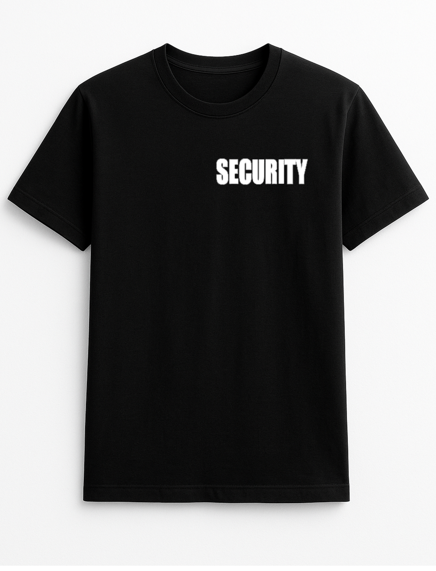 Security T-Shirt – Professional Guard Uniform Tee | Durable & Comfortable (Front & Back) Black
