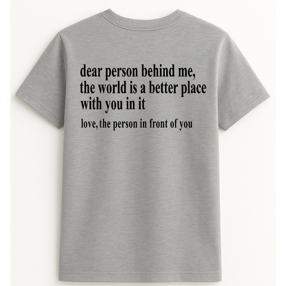 You are Enough Mental Health Awareness Front and Back Slogan Personalised Colours Unisex T-Shirt Gift Black
