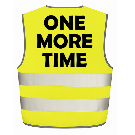 One More Time - Viggo Venn printed Hi Visibility vest BGT - Britains Got Talent