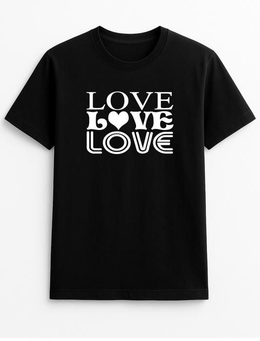 Love Love Love Slogan T-Shirt Gift