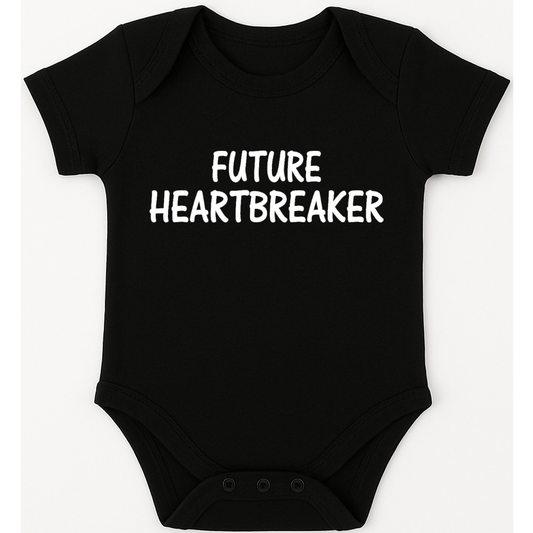 Future Heartbreaker funny, novelty, baby suit, baby grow, christening gift