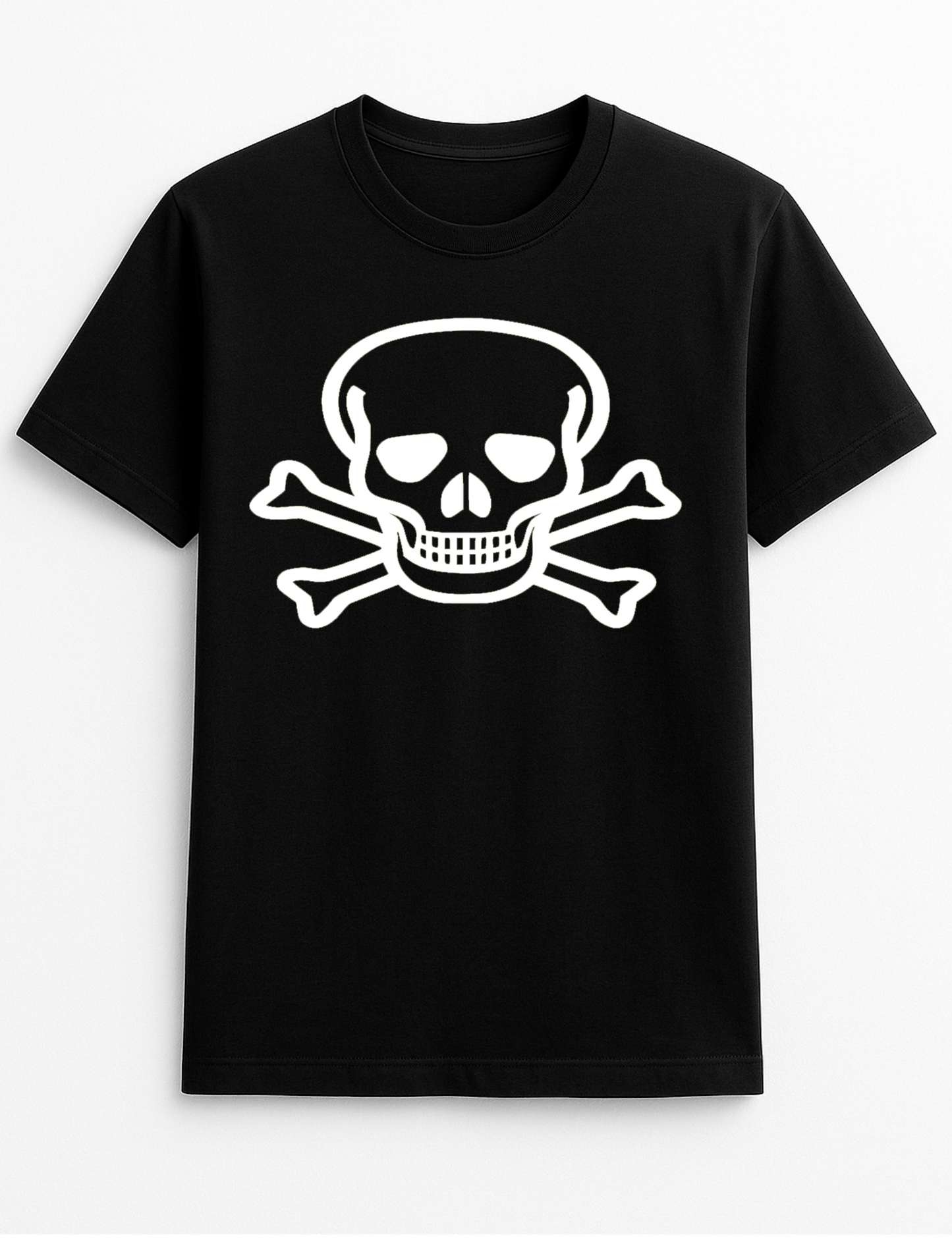 Skull & Crossbones Pirate Slogan Personalised Colours Unisex T-Shirt Gift Black