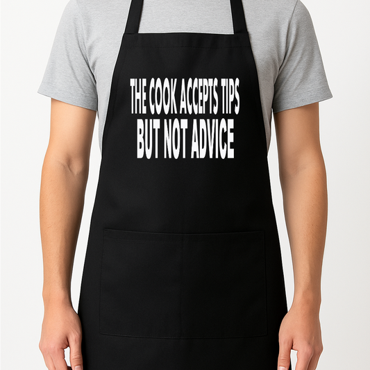 Accepts Tips But Not Advice Apron Gift Present Barbeque