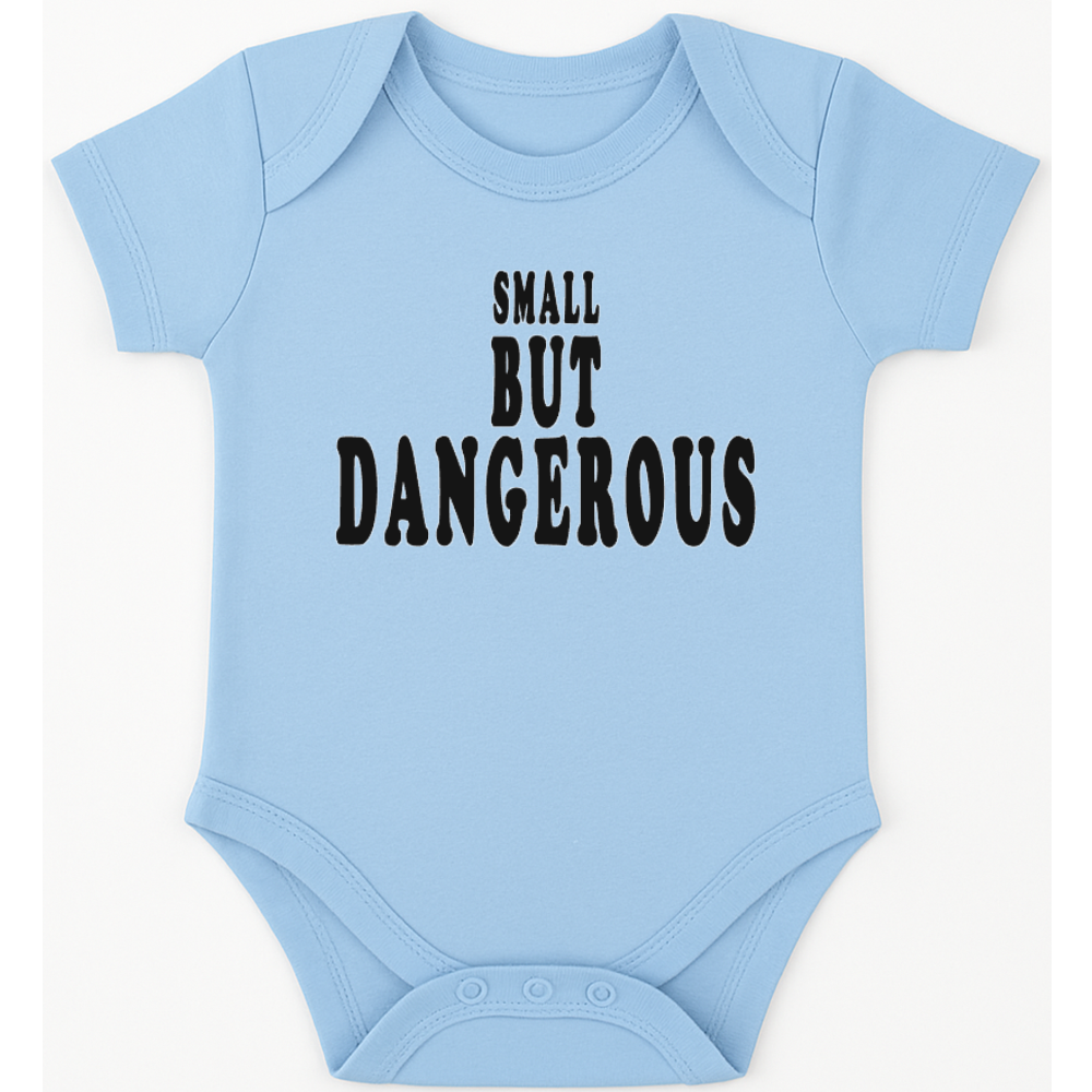 Small But Dangerous funny, novelty, baby suit, baby grow, christening gift