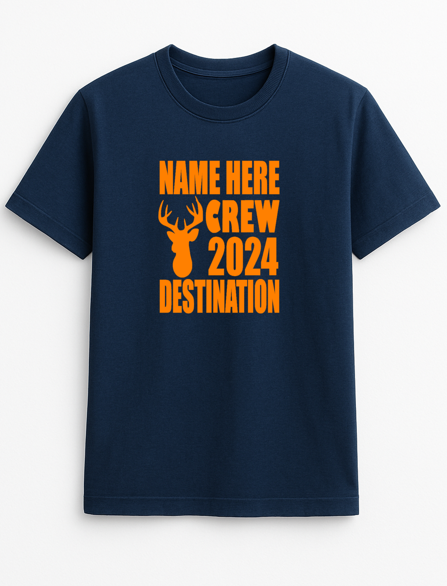 Stag Crew Personalised Name Your Destination and Year Customised Slogan T-Shirt Gift
