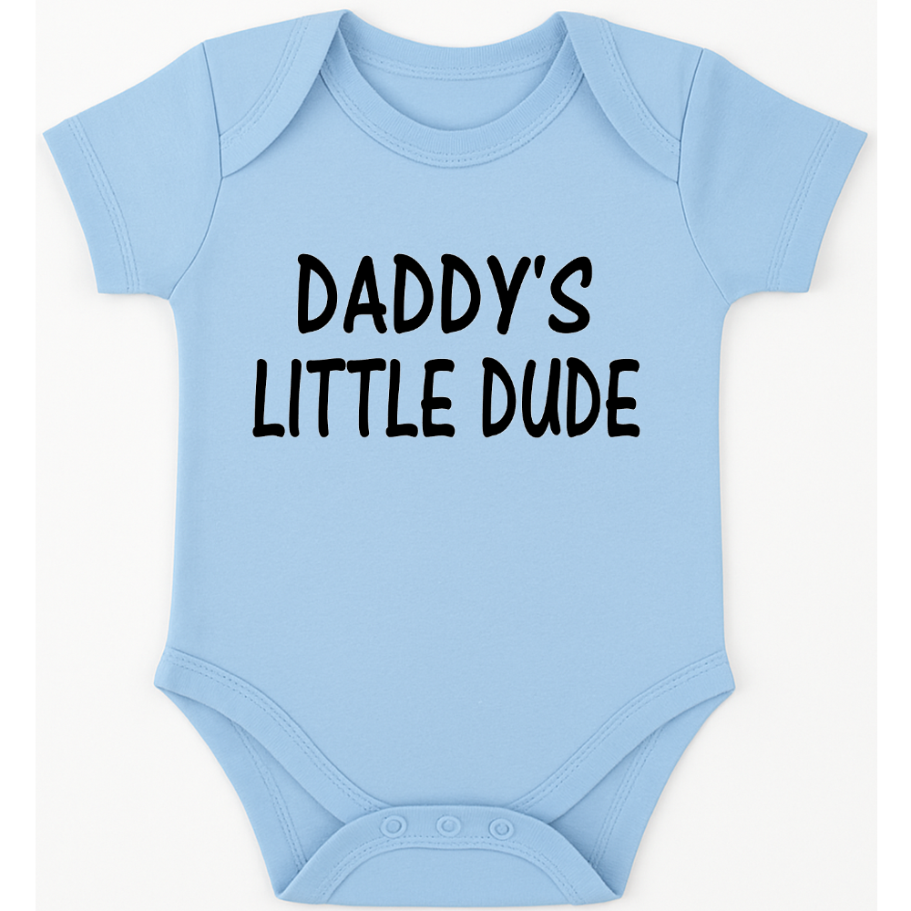 Daddy's Little Dude funny, novelty, baby suit, baby grow, christening gift