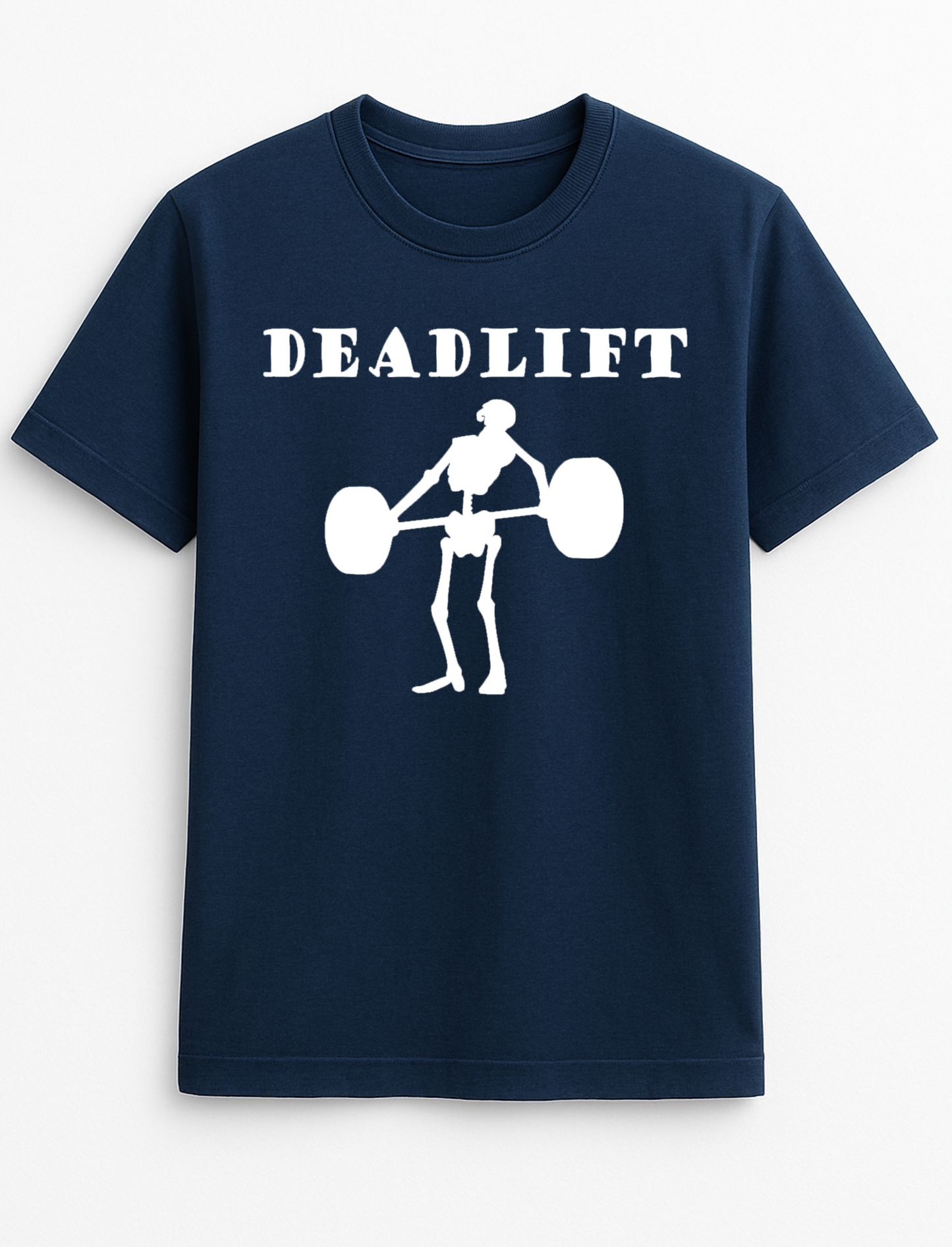Deadlift Skeleton Weight Lifting Bodybuilding Humorous Funny Novelty Personalised Colours Slogan Unisex T-Shirt Black
