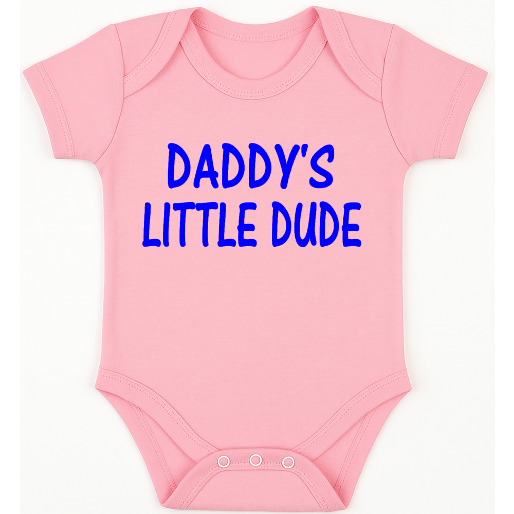 Daddy's Little Dude funny, novelty, baby suit, baby grow, christening gift