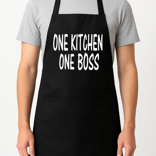 One Kitchen One Boss Apron Gift Present Barbeque