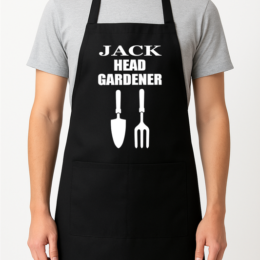 Head Gardener Personalised Apron Gift Present Barbeque