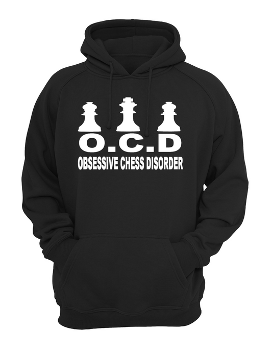 O.C.D 'Obsessive Chess Disorder' Slogan Unisex Casual Hoody, Sweatshirt, Sweat Black, Grey