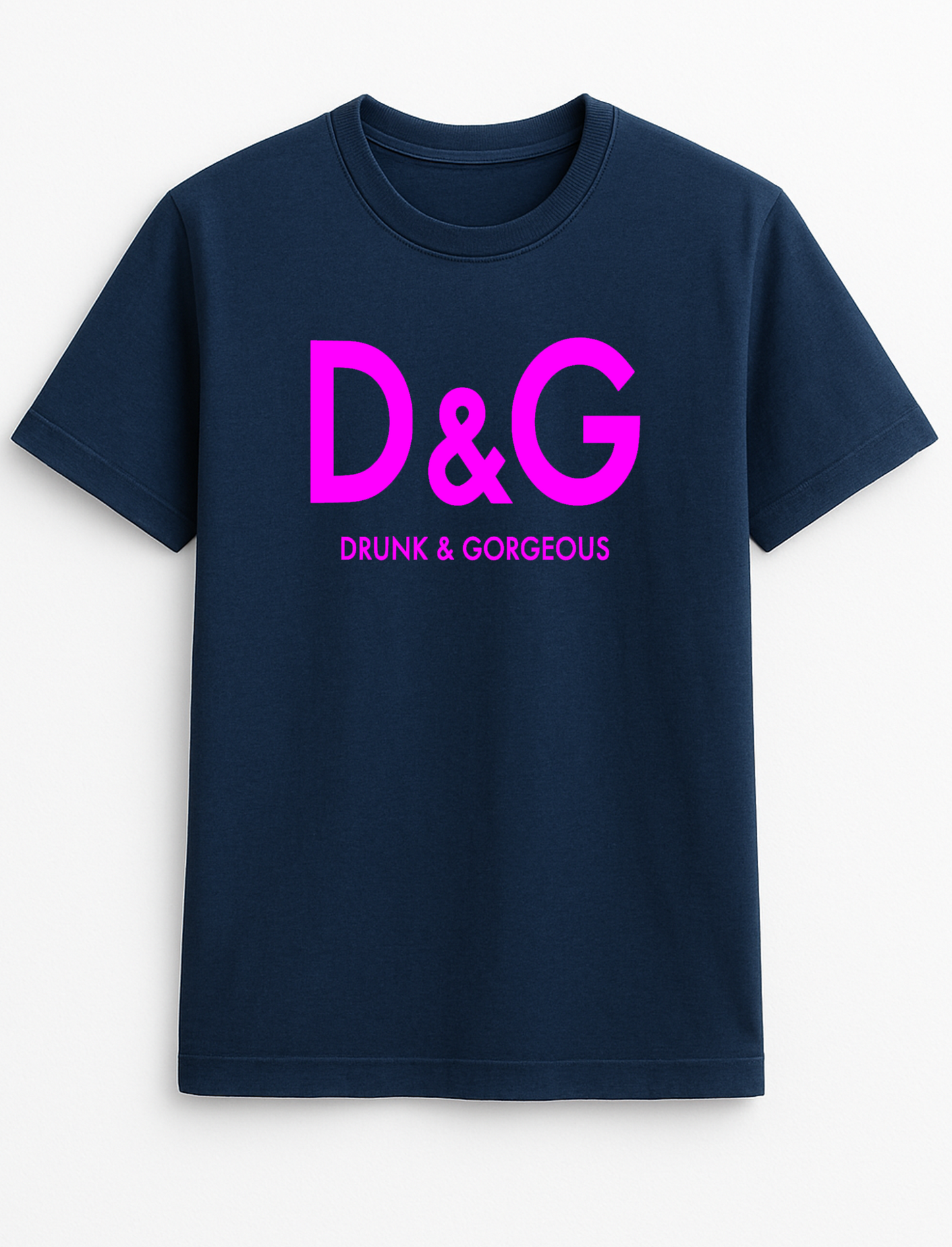D&G Drunk & Gorgeous Humorous Funny Slogan Personalised Colours Unisex T-Shirt Gift Black