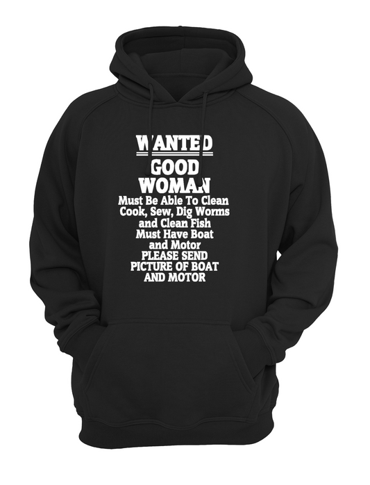 Wanted Good Woman Slogan Unisex Casual Hoody, Sweatshirt, Sweat Black, Grey
